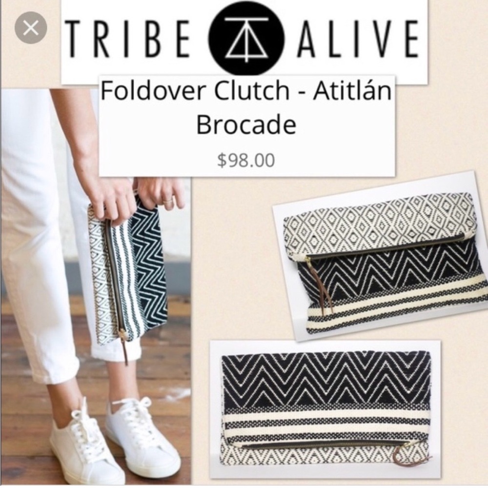 Tribe Alive fold over Clutch Atitlan brocade